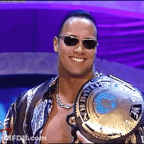 Champ Is Here The Rock Grinning GIF