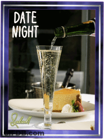 Champagne Bottle Pouring Into Glass Date Night GIF