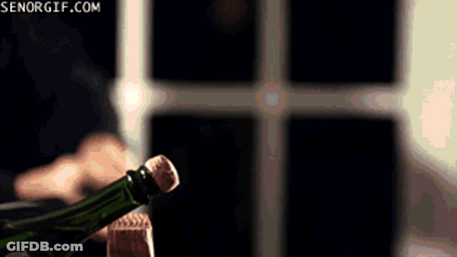 Champagne Popping Using Katana GIF