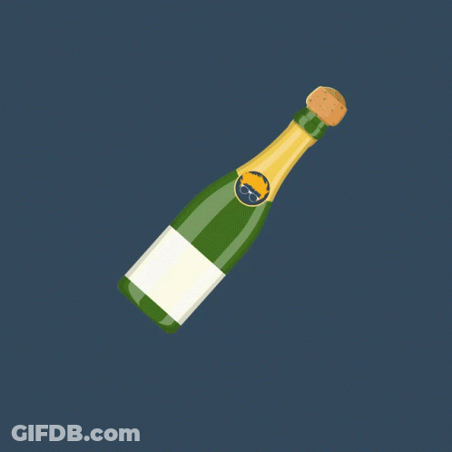 Champagne Poured Into Foam Stream GIF