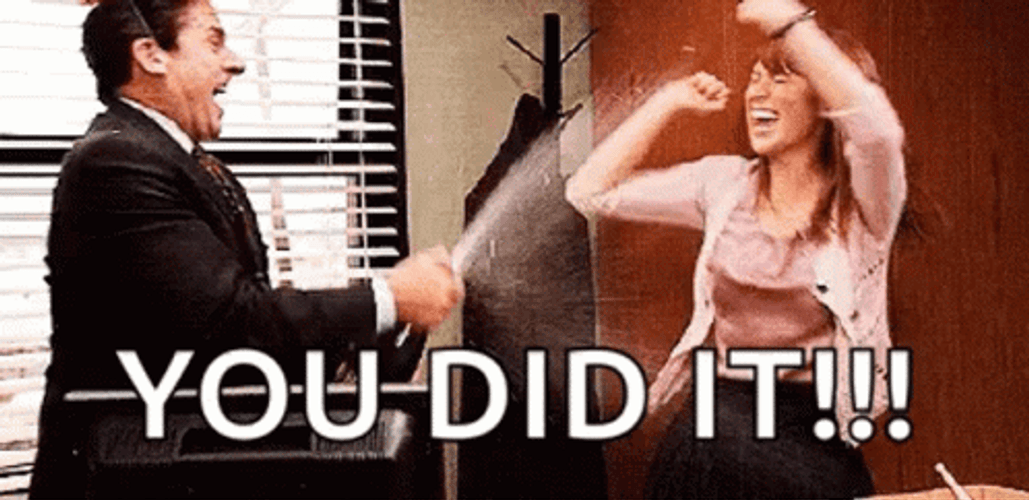 Champagne Shower We Made It To Friday GIF