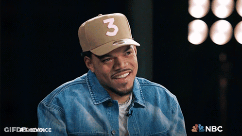 Chance The Rapper Wearing A Hat With The Number 3 On It GIF
