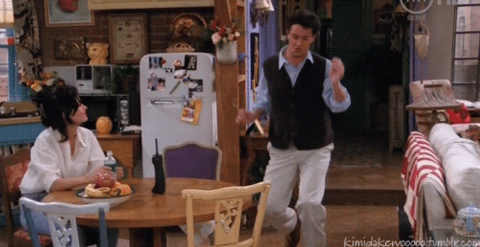 Chandler Bing Just Dance GIF