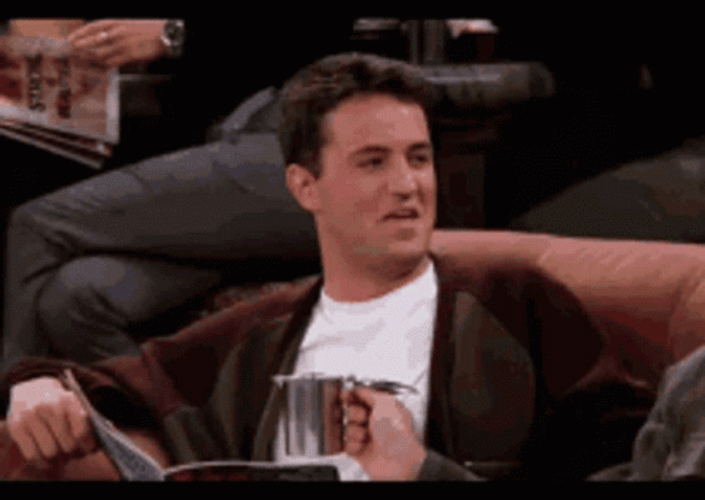 Chandler Bing Laughing Sarcasm GIF