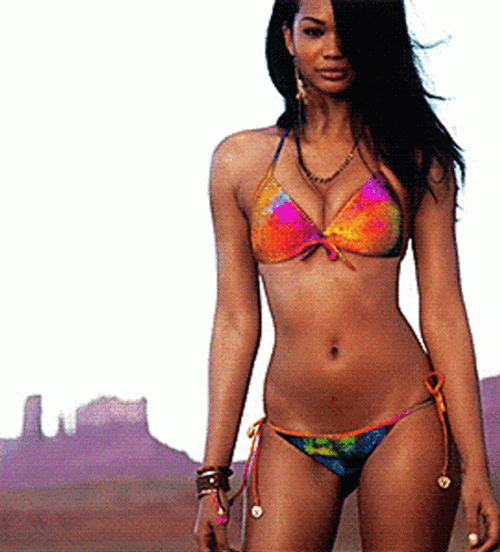 Chanel Iman Bikini Catwalk GIF