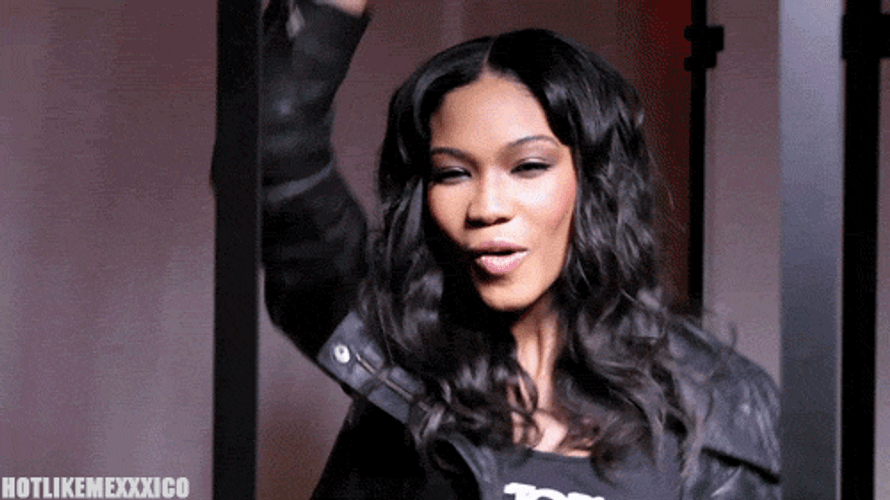 Chanel Iman Party Hands Up GIF
