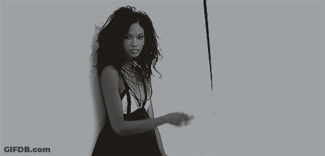 Chanel Iman Peace Sign GIF