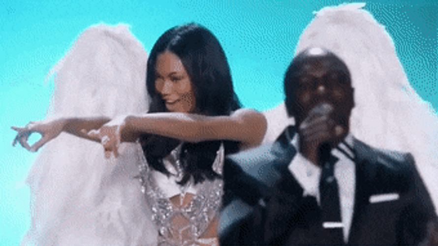 Chanel Iman Victoria's Secret Angel Catwalk GIF