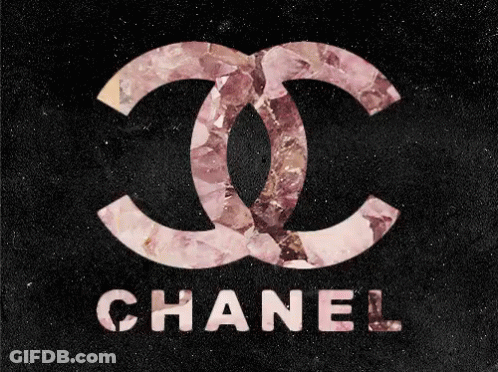 Chanel Logo On Black Background GIF