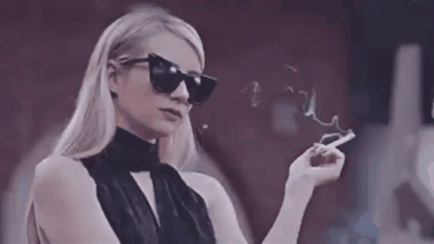 Chanel Oberlin Smoking GIF