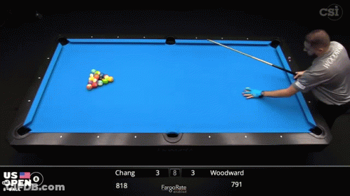 Chang Vs Woodward Pool Game Score 3 To 8 GIF