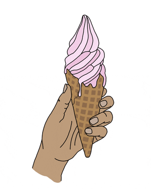 Changing Color Ice Cream Swirl GIF