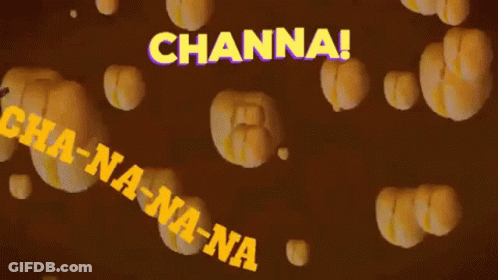 Channa In Yellow Letters On Brown Background GIF
