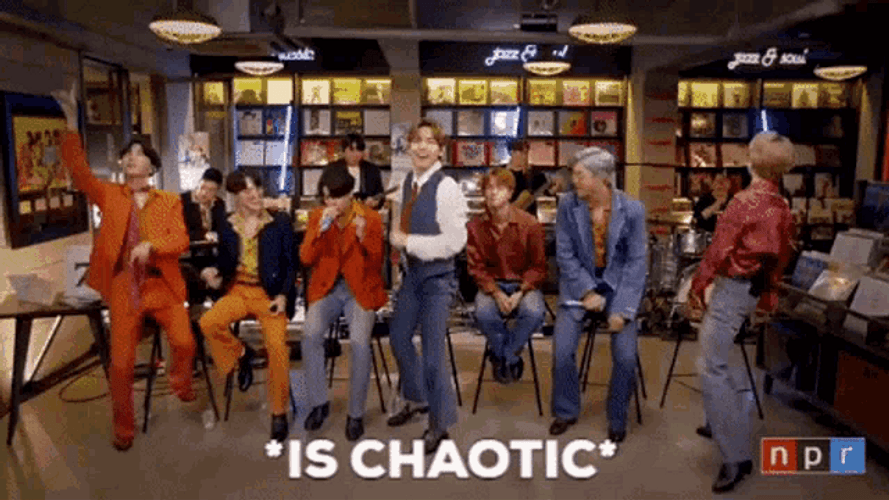 Chaos Dance Party BTS KPop Singing GIF