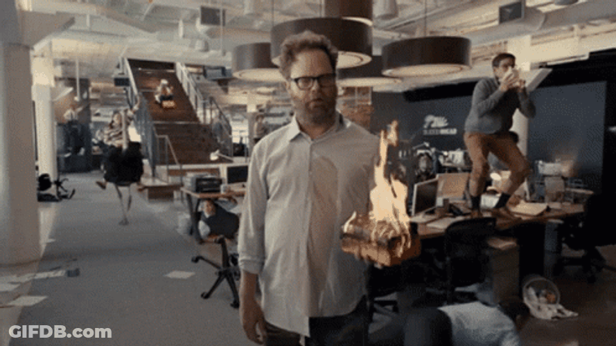 Chaos Fire Rainn Wilson Super Bowl Commercial GIF