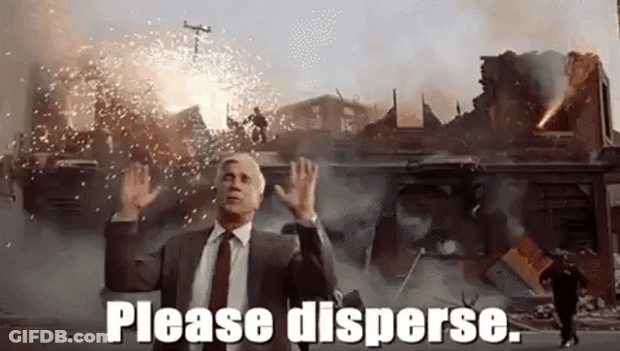 Chaos Leslie Nielsen Report Naked Gun Panic GIF