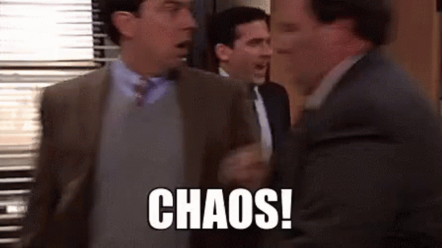 Chaos Michael Scott The Office Panic Meme GIF