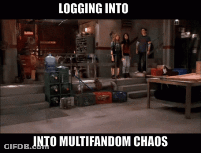 Chaos Multifandom Falling Down ICarly Meme GIF