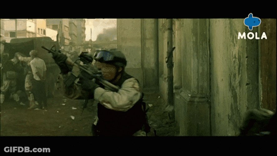 Chaos War Soldiers Black Hawk Down Movie GIF