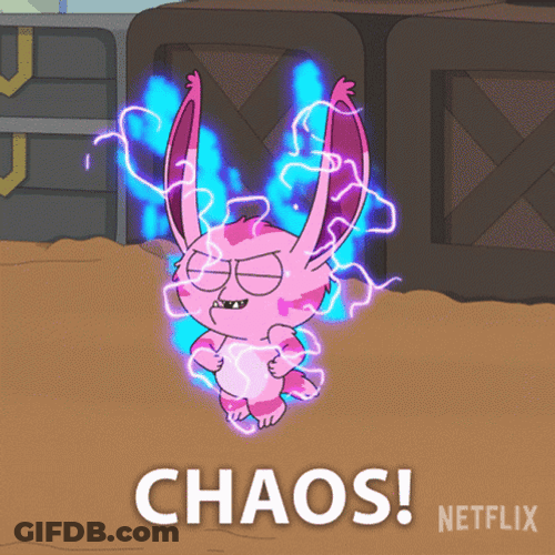 Chaos Zobo Farzar Electrified Animated Netflix Meme GIF
