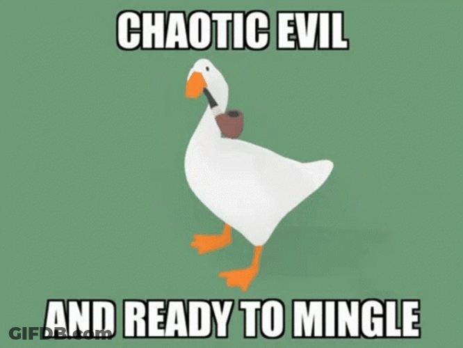 Chaotic Evil Silly Goose GIF