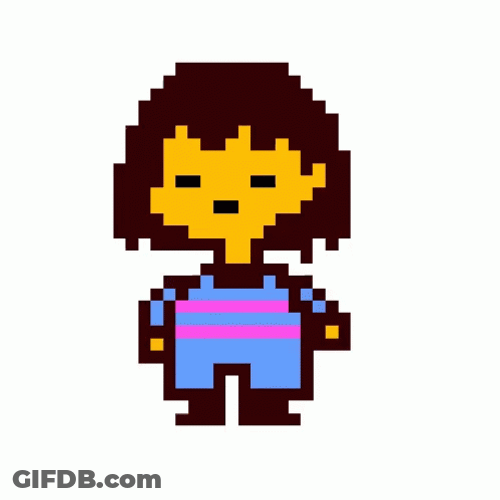 Chara Glitchtale Frisk GIF