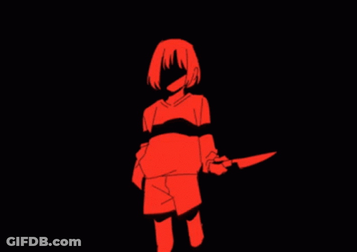 Chara Juggling Knife GIF