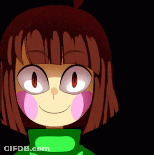 Chara Scary Face GIF
