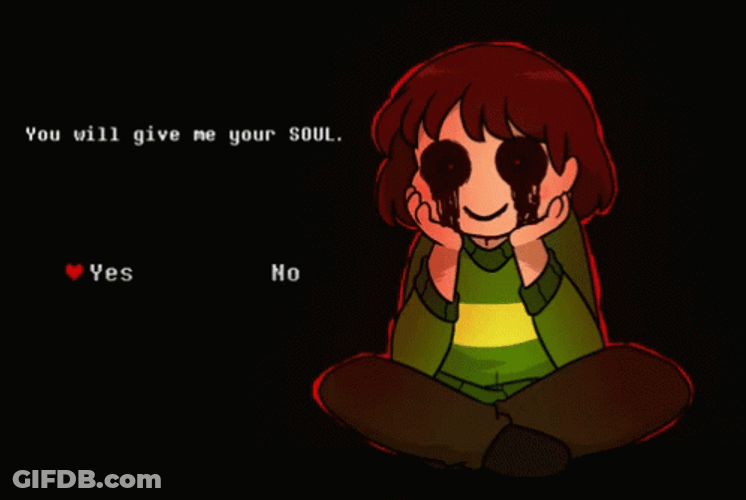 Chara Undertale Chara Yes No GIF