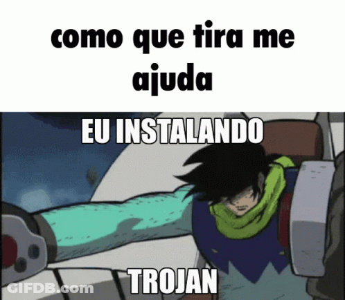 Character Como Que Tira Me Ajuda Instalando Trojan GIF