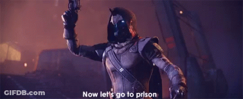 Character Holding Gun Now Let's Go To Prison GIF