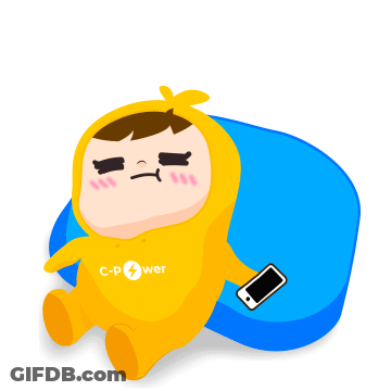 Character On Blue Pillow With Phone Ngủ Ngon GIF