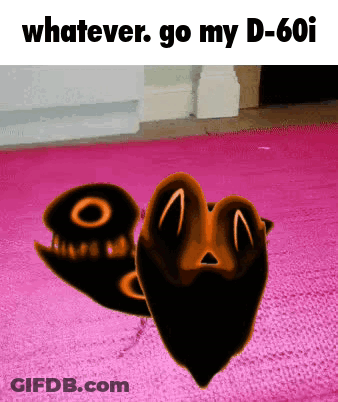 Character Pink Rug Says Whatever Go My D-601 GIF