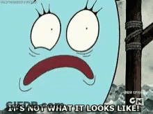 Character Says It's Not What It Looks Like GIF