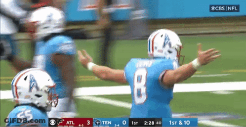 Chargers Football Ad With Lar 10 And Lac 17 Holding Football GIF