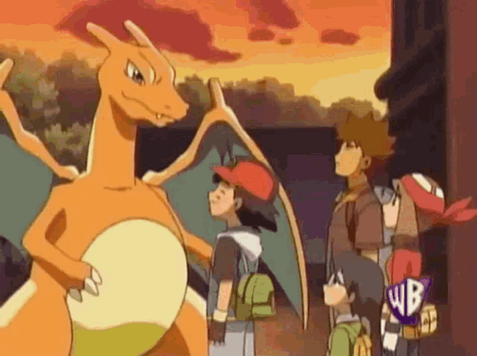 Charizard Breathe Fire To Ash GIF