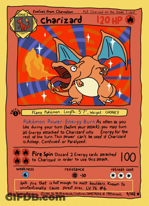 Charizard Pokemon Card GIF