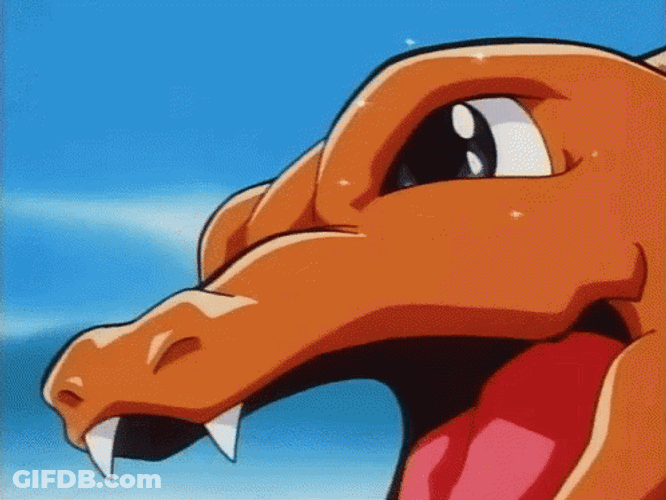 Charizard's Face Close Up GIF