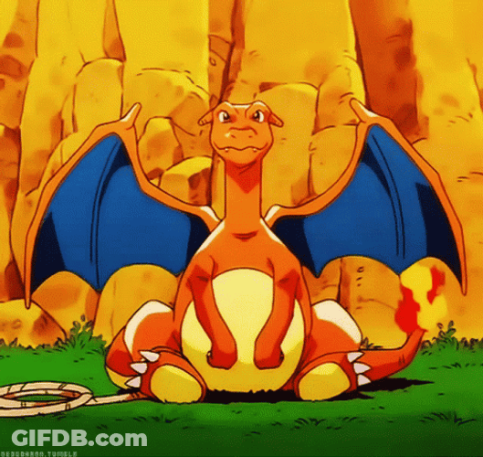 Charizard Sitting And Waiting GIF