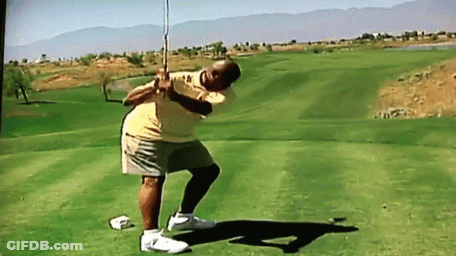 Charles Barkley Golf Swing Slow Motion GIF
