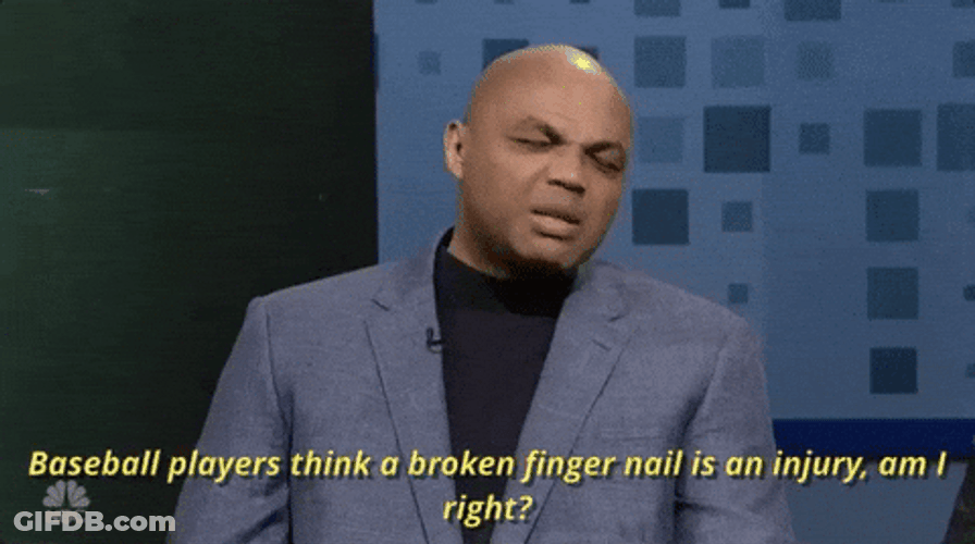 Charles Barkley Guarantee Baseball Players Injury GIF