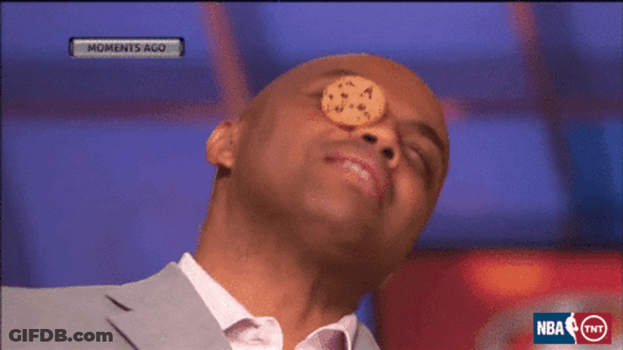 Charles Barkley Guarantee Cookie On Eye GIF