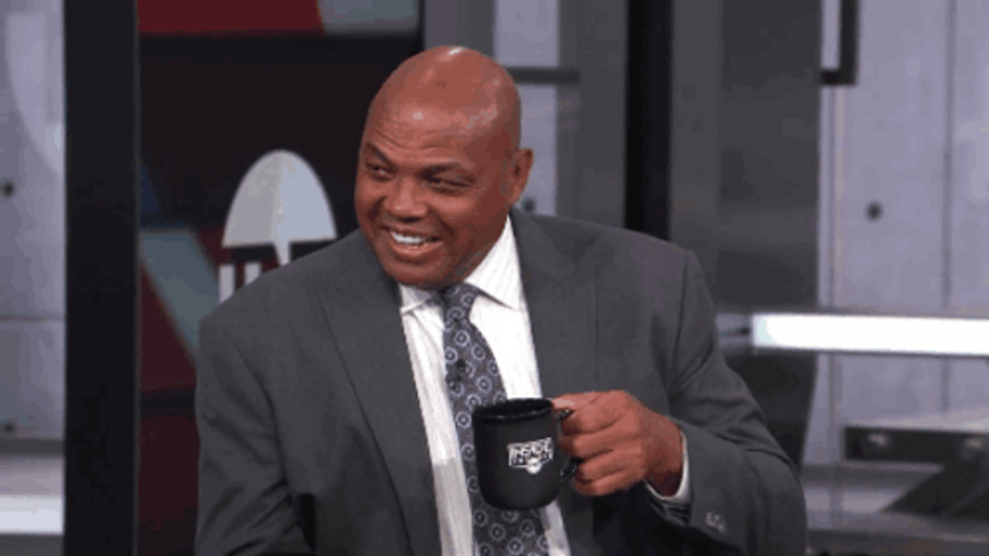 Charles Barkley Guarantee Laughing Holding Cup GIF