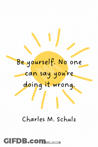 Charles M. Schulz Quote With Sun Background GIF