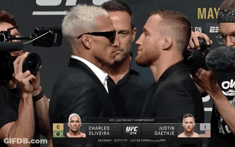 Charles Oliveira Will Face Off With Justin Gaethje GIF