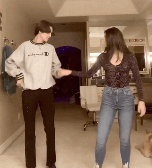 Charli D'Amelio Chase Hudson Dancing GIF