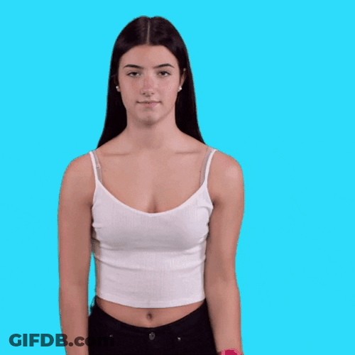 Charli D Amelio Lazy Thumbs Down GIF