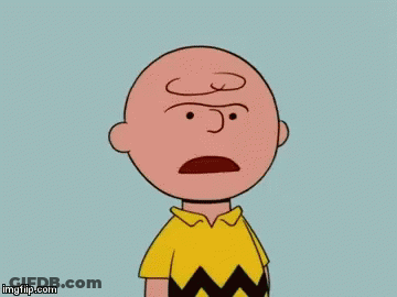 Charlie Brown And Lucy Brown From The Peanuts Cartoon Are Standing In A Field Of Leaves . GIF