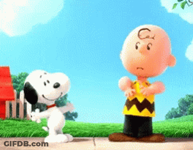 Charlie Brown And Snoopy Cuddle GIF