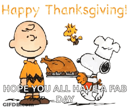 Charlie Brown And Snoopy Happy Thanksgiving GIF